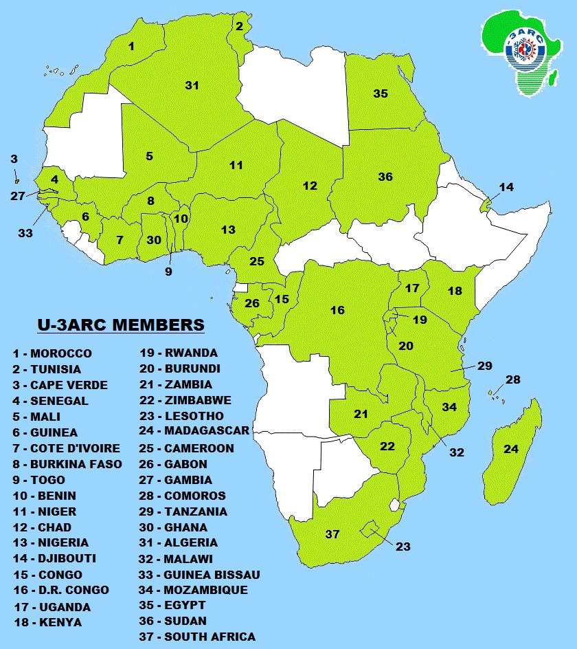 Mars 2021 Bienvenus aux  membres n°36 et n°37 respectivement Soudan et Afrique du Sud